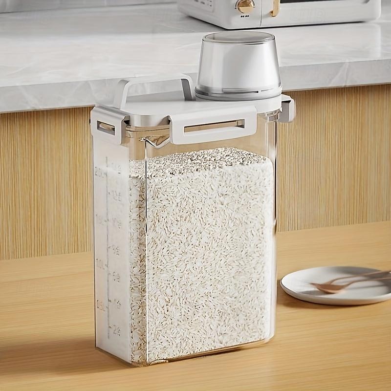 1pc Storage Container with Lid - Household Insect-Proof Moisture-Proof Airtight Jar - Portable Leak-Proof Food Storage Box for Cereal, Nuts, Flour, and Rice - Kitchen Organization and Storage Accessories 2025 - $16.99 –P5