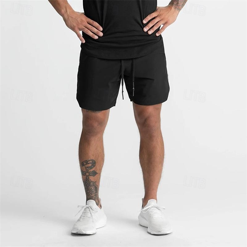 Voor heren Hardloopshorts Sportbroek Sweaters Zak Trekkoord Elastische tailleband Short / Broekje Buiten Sport & Outdoor Sportief Sneldrogend Zacht marathonloop Hardlopen Training Getailleerd 2025 - $12.99 –P12