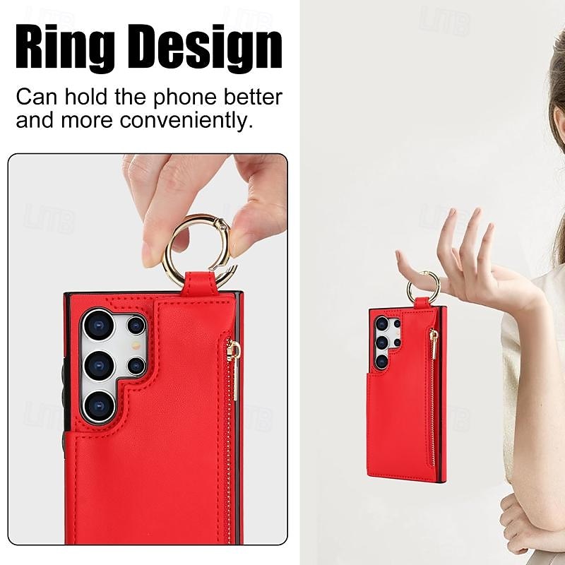 Phone Case For Samsung Galaxy S24 S23 S22 S21 Ultra Plus A55 A35 A25 A15 5G A14 A54 A73 A53 A33 A23 A13 A12 S25 Ultra Back Cover with Stand Holder Zipper Card Slot Retro PC PU Leather 2025 - $21.99 –P6