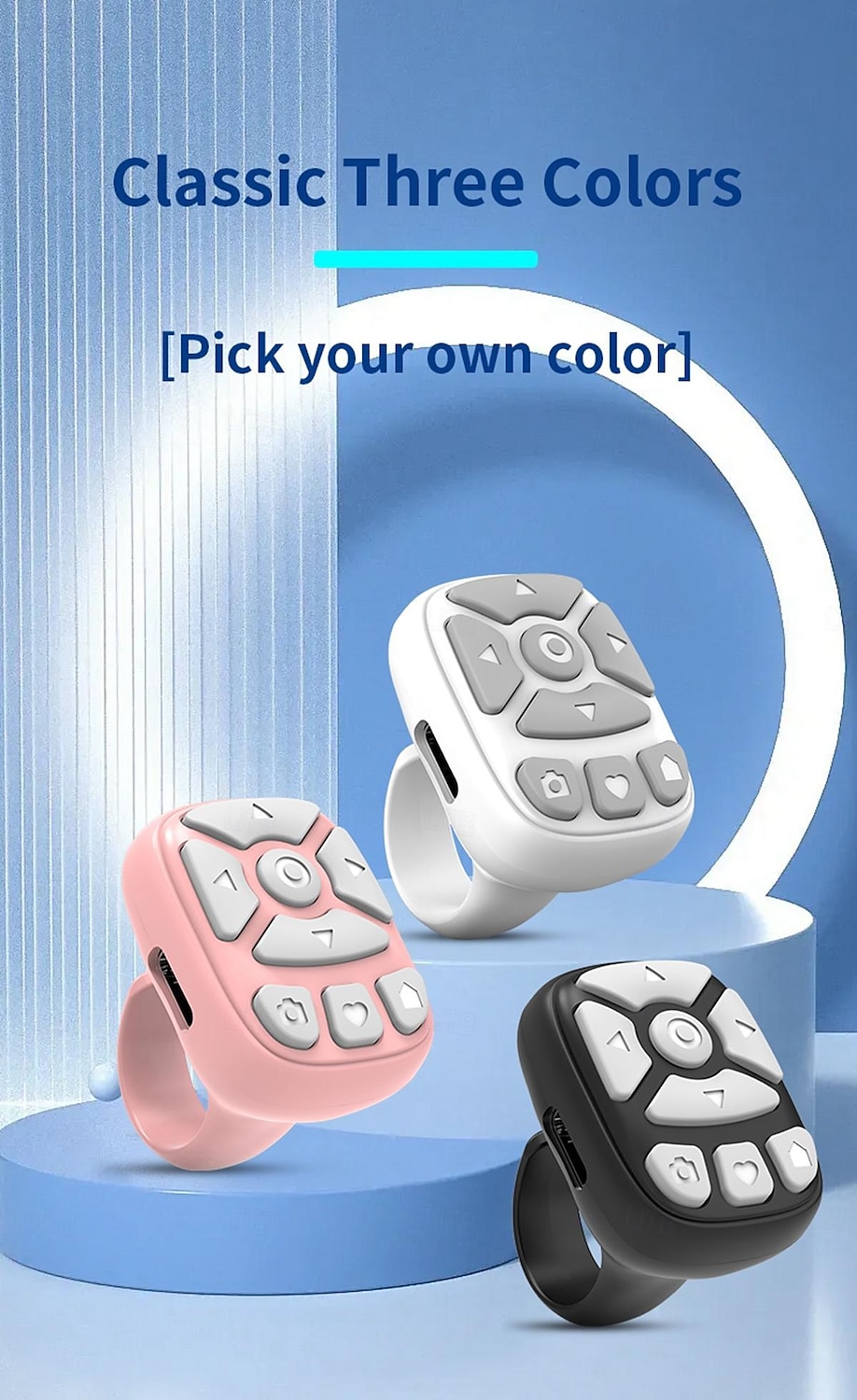 S22 Portable Smart Wireless wireless Ring Remote Control Wireless Selfie Distance Smart Finger Ring Remote Control 2025 - $15.99 –P3
