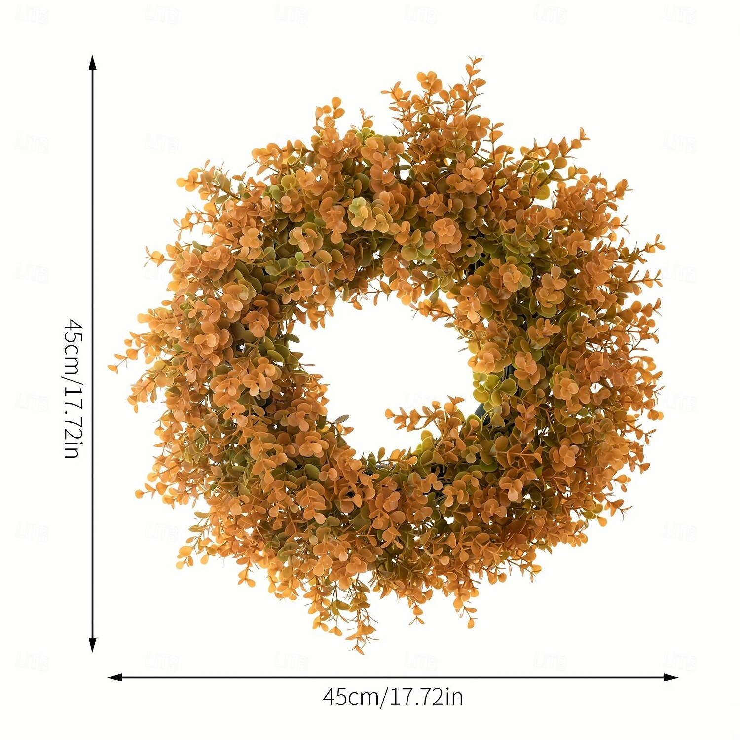 guirlanda de outono com eucalipto artificial e flores - guirlanda de folhas verdes falsas para porta da frente, parede, celebração do festival, lareira, janela, decoração de festa de 2025 por $13.99 –P3