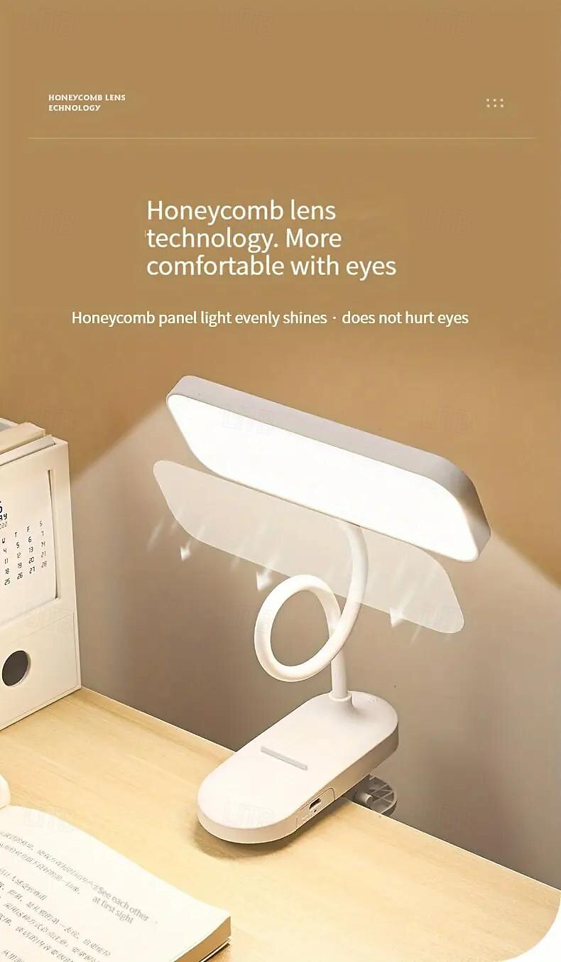 Rechargeable Led Desk Lamp 3 Light Color Adjustable Night-time Studying Reading Standing Clip Desk Lamp 2025 - $19.99 –P1