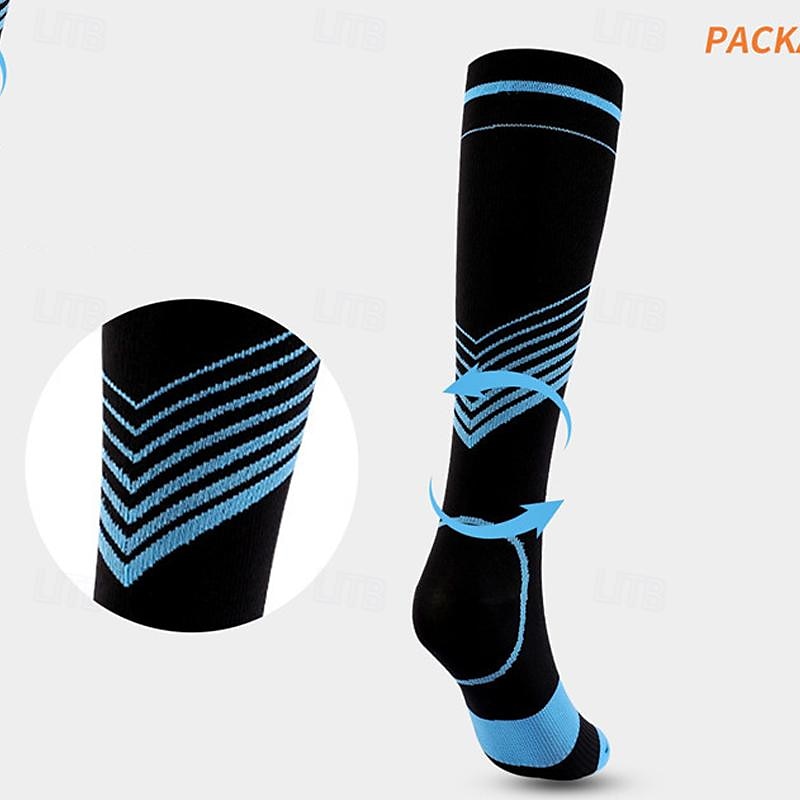 Compression Socks Athletic Sports Socks Running Socks 1 Pair Color Block Men's Tube Socks Anti-Slip Breathable Sweat wicking Comfortable Gym Workout Basketball Running Jogging Cycling Sports Color 2025 - $7.99 –P7