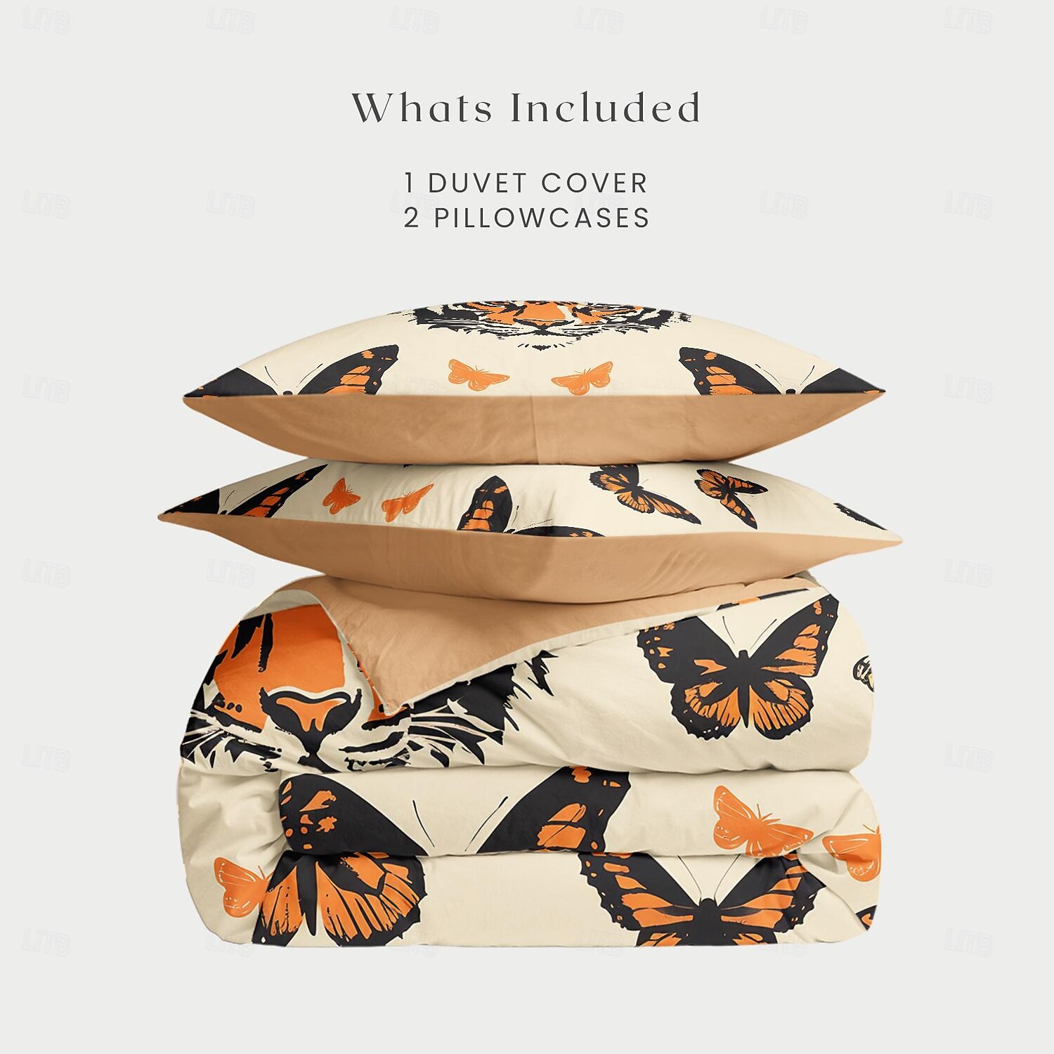 Butterfly and Tiger Pattern Duvet Cover Set Set Soft 3-Piece Luxury Cotton Bedding Set Home Decor Gift Twin Full King Queen Size Duvet Cover 2025 - $60.99 –P6