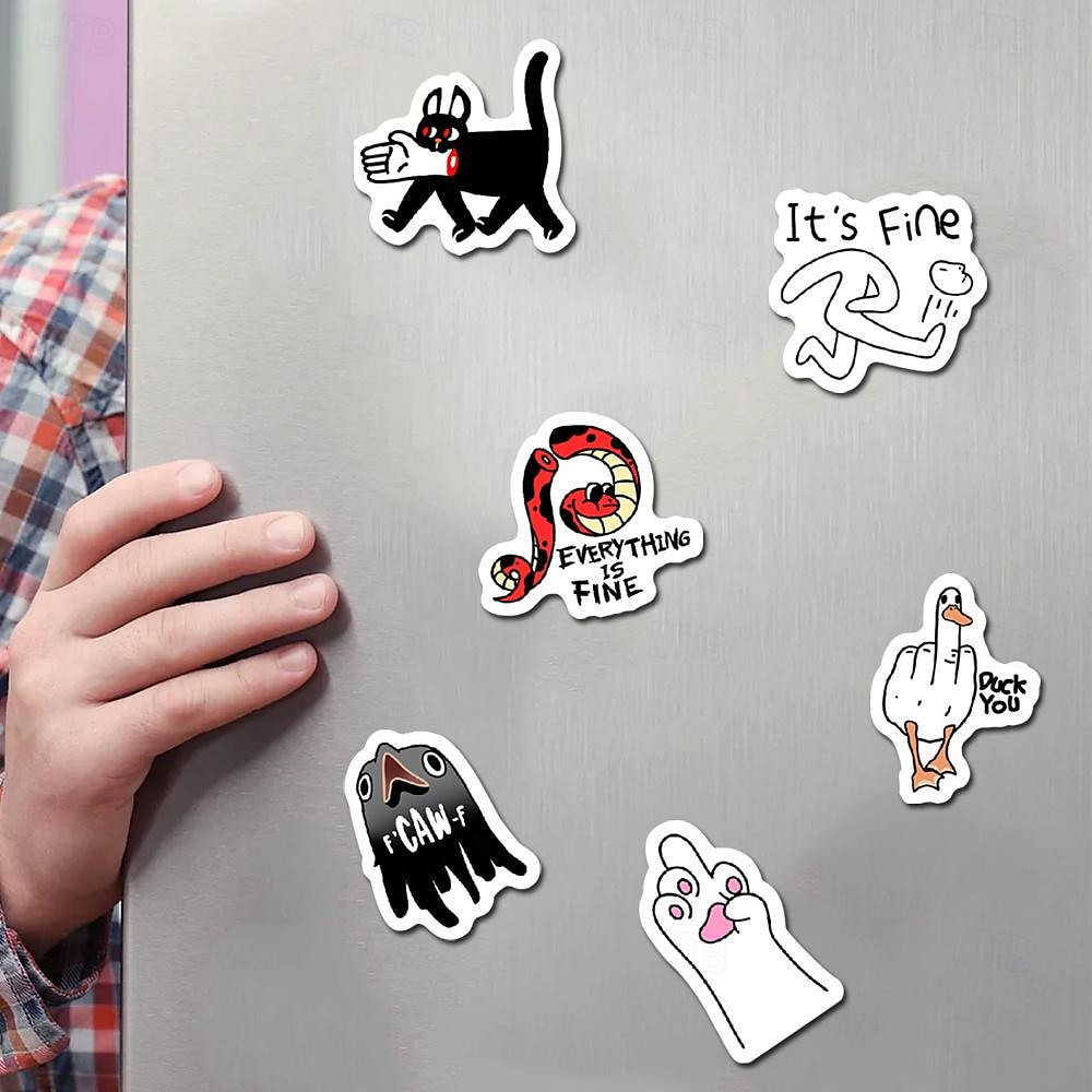12ks magnetů na ledničku, vtipné magnety na ledničku, ozdobné magnety, personalizovaný magnet na ledničku do kuchyňské kancelářské skříňky a myčky, dekorace do kuchyně, dekorace do bytu 2025 - $8.49 –P4