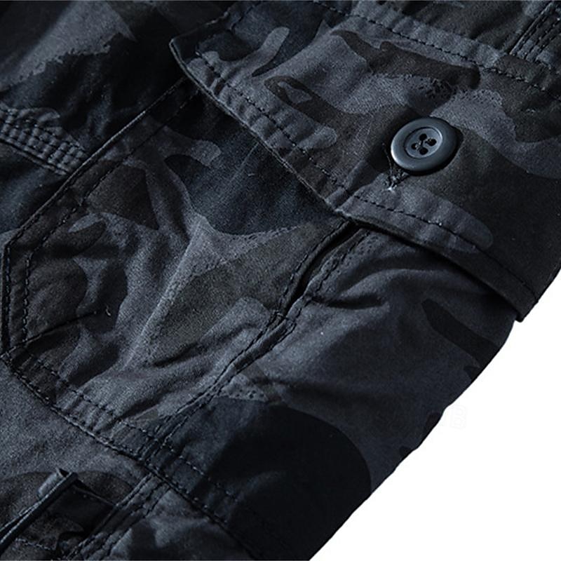 Per uomo Pantaloncini tattici Pantaloncini modello cargo Pantaloncini Bottoni A cordoncino Multi tasca Liscio Indossabile Lunghezza del ginocchio Esterno Giornaliero Campeggio e hiking Di tendenza del 2025 a $20.99 –P13