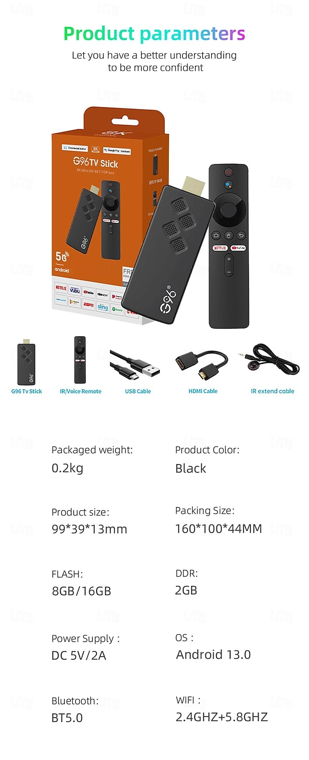 Android 11 and Above TV Box Factory Outlet G96-TV stick 8K 8K RK3318 2GB 16GB 8GB 2025 - $49.99 –P13
