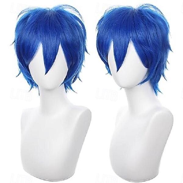 perruque cosplay courte hérissée duveteuse résistante à la chaleur en cheveux synthétiques en couches pour hommes et femmes, perruque de fête de carnaval de 2025 ? $19.49 –P4