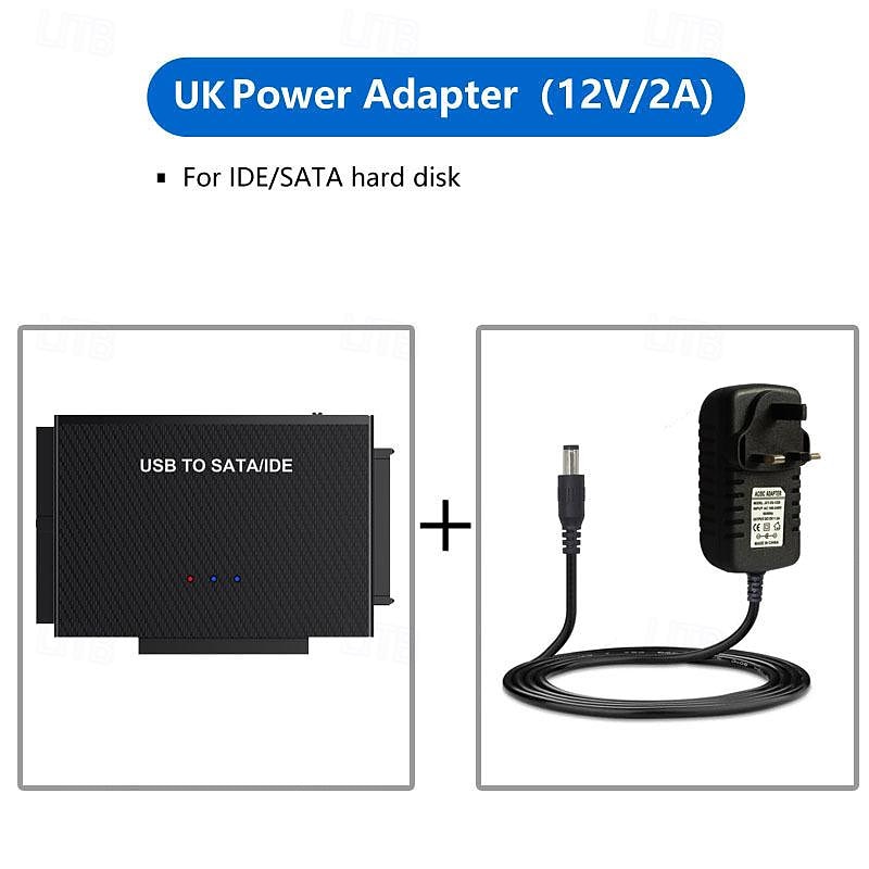 adattatore per disco rigido usb 3.0 a sata ide lettore di dischi rigidi esterni usb tipo-c kit di cavi convertitore di recupero dati ultra per unità ottica hdd ssd universale del 2025 a $39.99 –P5