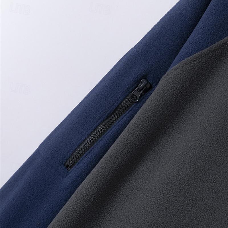 Herren Sweatshirt Viertelreißverschluss Sweatshirt Armeegrün Marineblau Halber Reißverschluss Farbblock Patchwork Sport & Outdoor Täglich Ferien Streetwear Basic Lässig Herbst Winter Bekleidung 2026 - $29.99 –P3