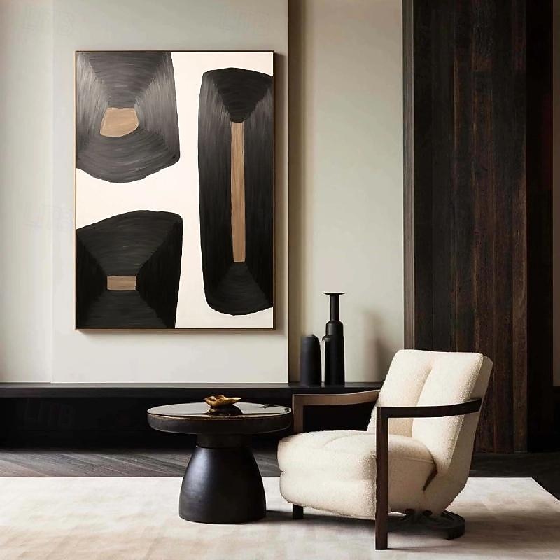 abstrakte schwarze Gemälde, handgemalte abstrakte schwarze Gemälde auf Leinwand, reich strukturierte Acrylmalerei, moderne Wandkunst, handgemaltes Kunstwerk für die Wanddekoration im Wohnzimmer 2025 - $108.99 –P2