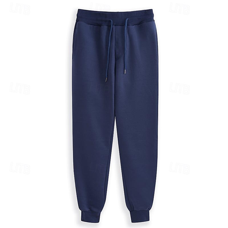 Per uomo Pantaloni in pile Pantaloni della tuta Jogging Pareggiatore Pantaloni invernali Tasche A cordoncino Vita elastica Tinta unica Caldo Lunghezza intera Giornaliero Informale Più velluto Morbido del 2025 a AU $27.39 –P1