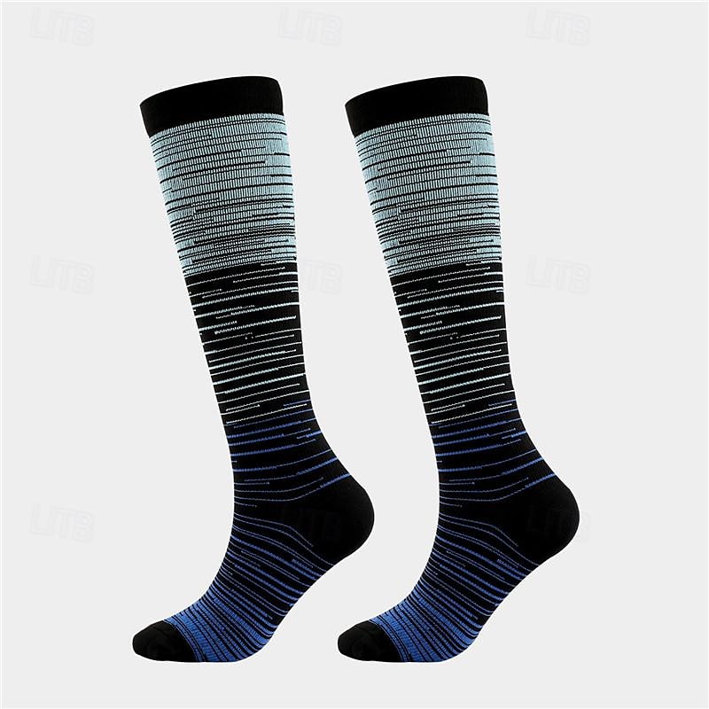 Calcetines de compresión Calcetines Deportivos Calcetines para correr 1 Par A rayas Mujer Calcetines de tubo Transpirable Reductor del Sudor Cómodo Entrenamiento de gimnasio Baloncesto Corriendo 2025 - $7.19 –P5
