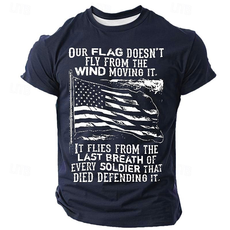 Veterans Day Men's Patriot Patriotic Veteran American US Flag Funny Slang T shirt Short Sleeve T shirt 3D Print Crew Neck Shirt Retro Vintage Casual Street Style Sports Outdoor Holiday Going out 2025 - $17.99 –P3