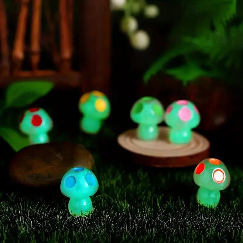 Micro-landscape Glow-in-the-dark Small Mushroom Cartoon Pendant Moss Gardening Creative Decorative Trinket 2025 - $11.99 –P9
