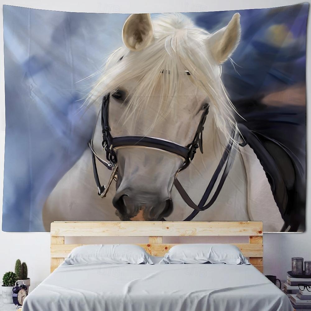 zvíře kůň pláž závěsný gobelín nástěnné umění velký gobelín nástěnná malba výzdoba fotografie pozadí přikrývka opona domácí ložnice dekorace obývacího pokoje 2026 - $17.99 –P11