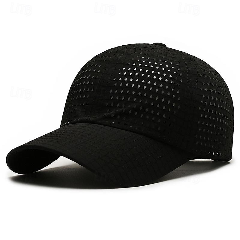 Herr Basebollkeps Solhatt Trucker Hat Svart Vit Polyester Mode Ledigt Gata Dagligen Slät Justerbara Solskyddskräm Andningsfunktion 2025 - $11.99 –P2