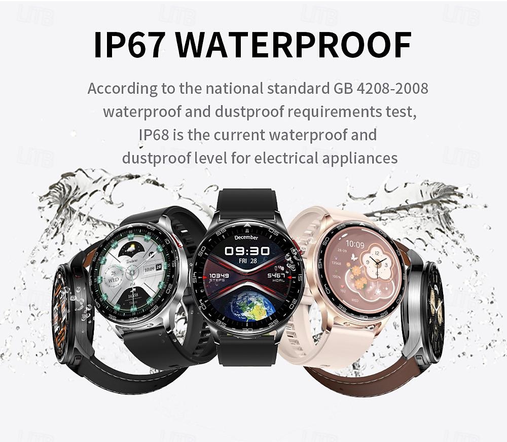 696 T97 Smart Watch 1.39 inch Smart Band Fitness Bracelet Bluetooth Pedometer Call Reminder Sleep Tracker Compatible with Android iOS Men Hands-Free Calls Message Reminder Watches with Earbuds IP 67 2025 - $83.99 –P18