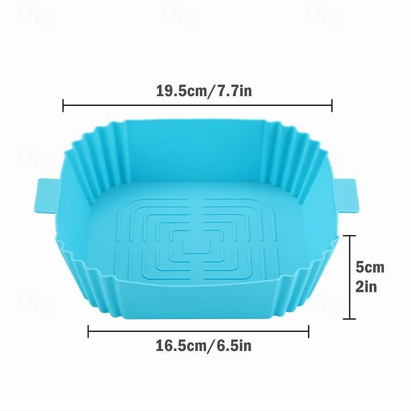 Friteuse à air ustensiles de cuisson en silicone tapis de barbecue multifonctionnel four de cuisson facile à nettoyer plateau en silicone résistant à l'huile de 2025 ? $2.99 –P3