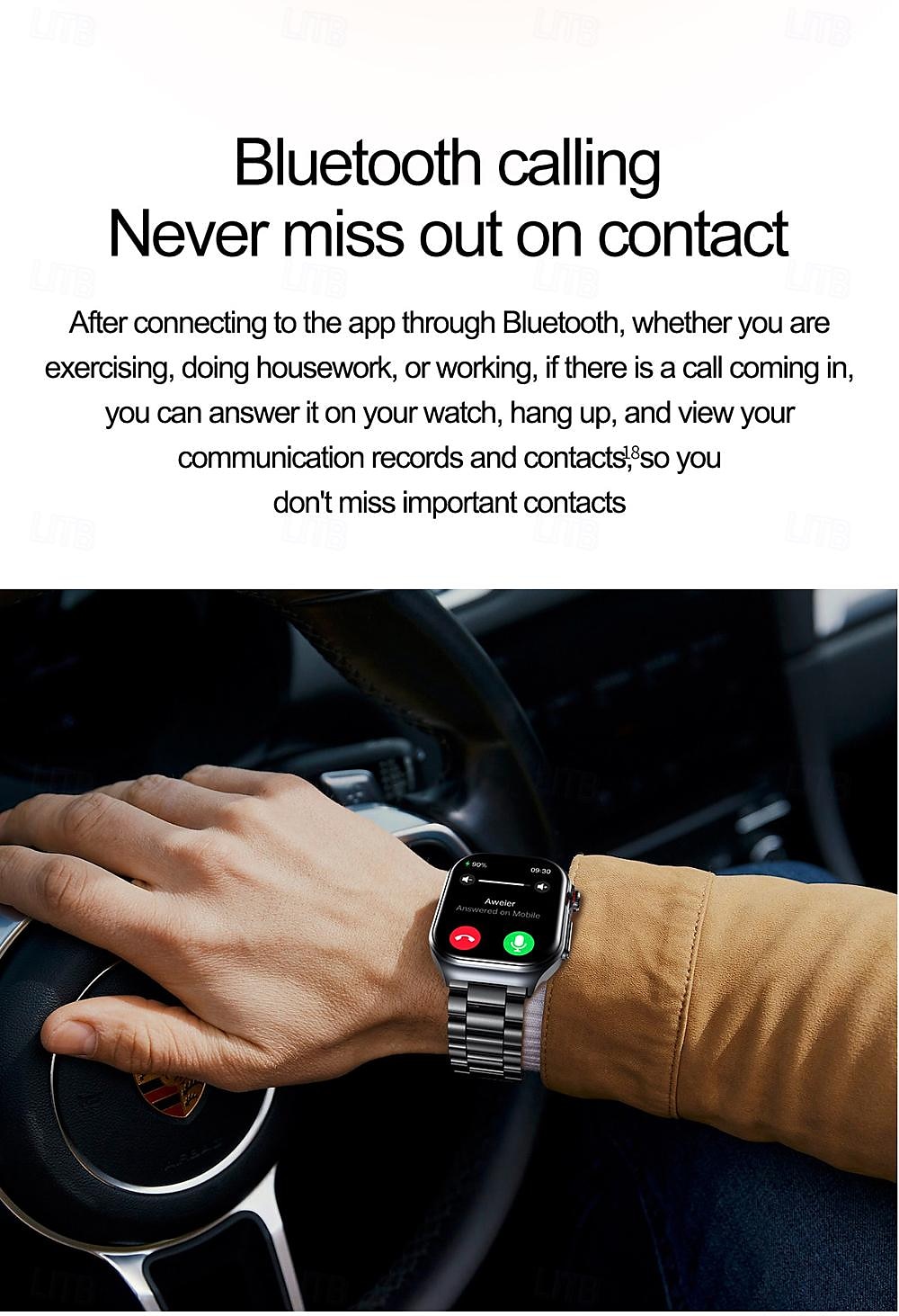 iMosi ET585 Slimme horloge 2.04 inch(es) Smart horloge Bluetooth ECG + PPG Temperatuurbewaking Stappenteller Compatibel met: Android iOS Dames Heren Handsfree bellen Waterbestendig Mediabediening IP68 2025 - $74.99 –P17