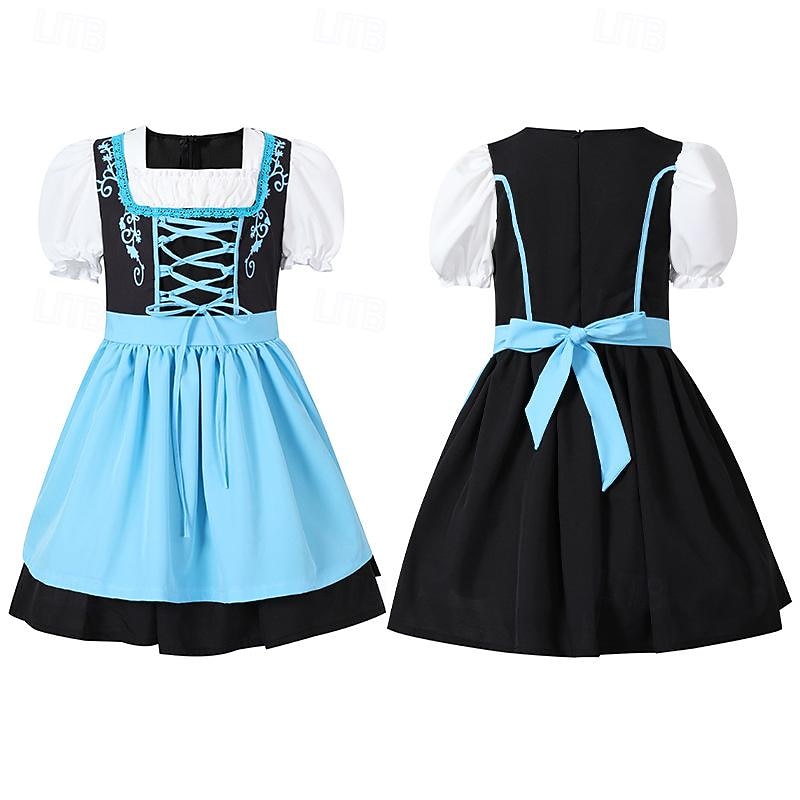 Halloween Oktoberfest Dress Dirndl Trachtenkleider Oktoberfest / Beer Bavarian Wiesn Wiesn Girls' Traditional Style Cloth 2026 - $40.99 –P8