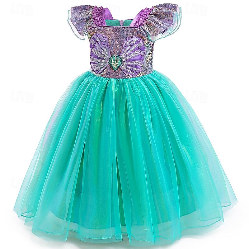 Pequeña sirena Cuento de Hadas Ariel Princesa Vestidos Disfraz Vestido de niña de las flores Cosplay for Chica Niños Carnaval Semana del Libro Fiesta Rendimiento Sinfonía de historias 2026 - $37.99 –P1