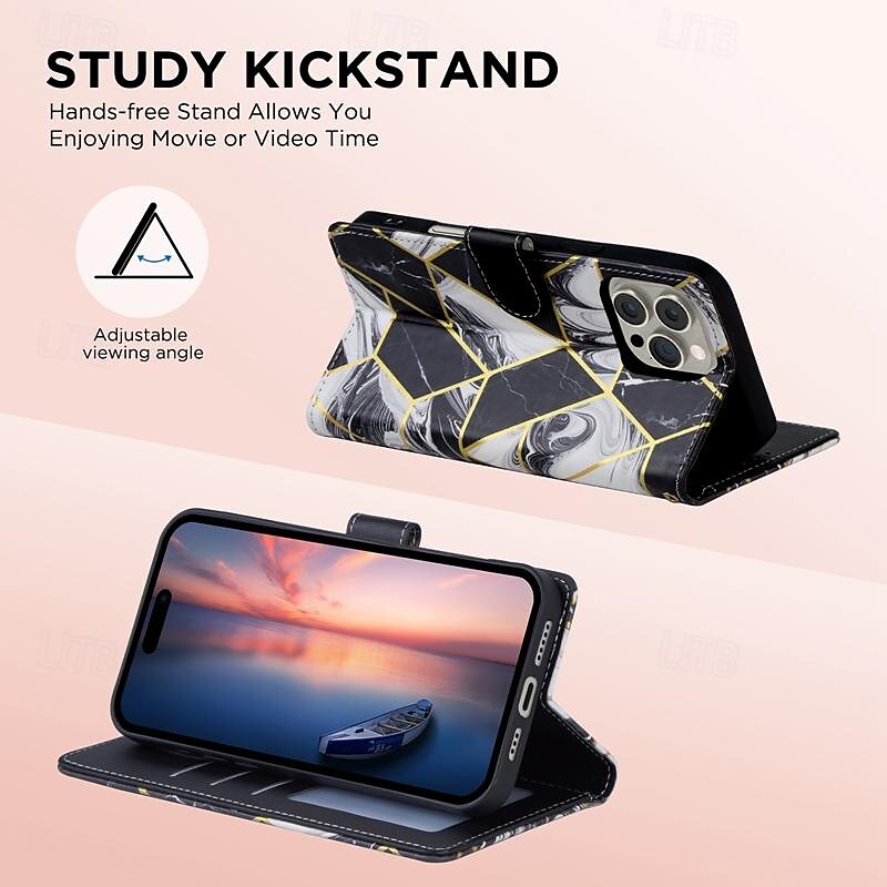 Phone Case For iPhone 16 iPhone 15 Pro Max Plus iPhone 14 13 12 11 Pro Max Plus Mini SE Wallet Case with Stand Holder Magnetic with Wrist Strap TPU PU Leather 2025 - $19.99 –P3
