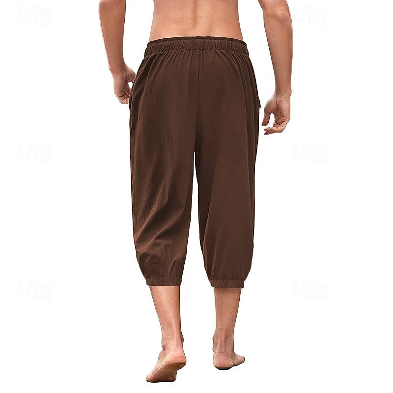 Retrò Vintage Medievale Rinascimento Pantaloni da pirata Cavaliere Celtico Ranger Tinta unica Costume Per uomo Costumi da pirata Fantasia Halloween Carnevale Mascherata Performance LARP Fiera del 2026 a $25.99 –P12