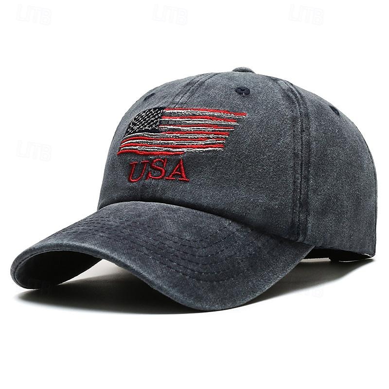 Men's Baseball Cap Sun Hat Trucker Hat Black Navy Blue Polyester Embroidered Fashion Casual Street Daily Letter National Flag Adjustable Sunscreen Breathable 2025 - $11.49 –P2