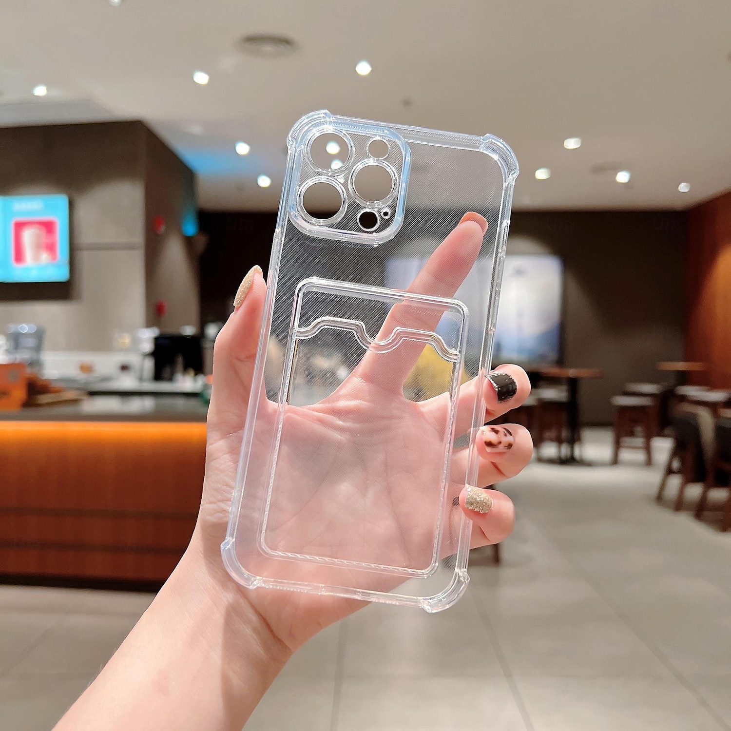 telefono Custodia Per iPhone16 iPhone 15 Pro Max iPhone 14 13 12 Pro Max Plus Per retro Con supporto Glitter scintillanti Slot per schede Cielo TPU del 2025 a $10.99 –P10