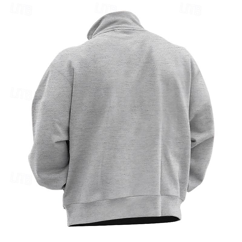 Per uomo Maglia Felpa con zip corta Aalbicocca Nero Bianco Vino Rosso Mezza zip Semplice Sport & Outdoor Quotidiano Ferie Poliestere Streetwear Essenziale Casual Autunno & Inverno Abbigliamento Felpe del 2026 a $28.99 –P10