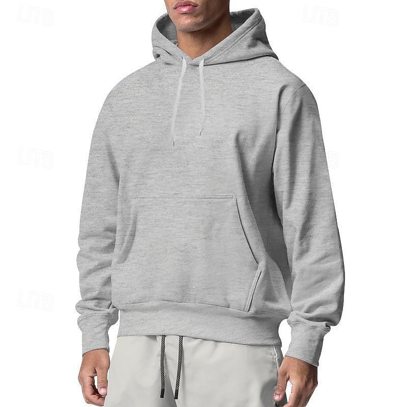 Men's Hoodie Black White Pink Light Grey Dark Gray Hooded Plain Pocket Sports & Outdoor Daily Holiday Streetwear Basic Casual Spring &  Fall Clothing Apparel Hoodies Sweatshirts  2025 - $16.99 –P7