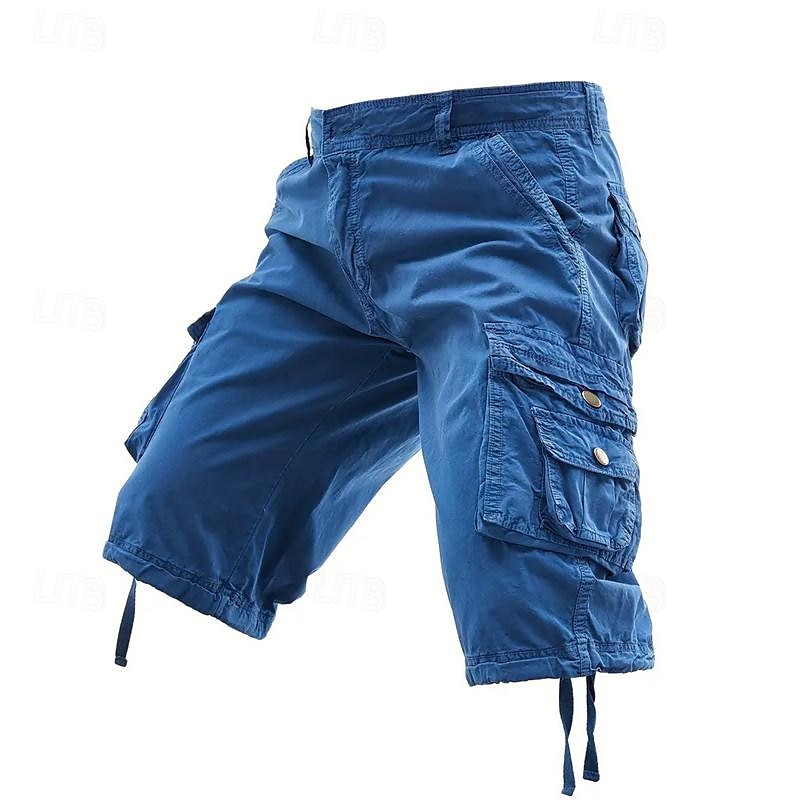 Homens Shorts táticos Capri Cargo Shorts Bermuda Cargo Calção Shorts de Trilha Botões Bolso multi Tecido Vestível Comprimento da panturrilha Ao ar livre Diário Acampar e Caminhar Moda Clássico Preto de 2025 por $31.99 –P13