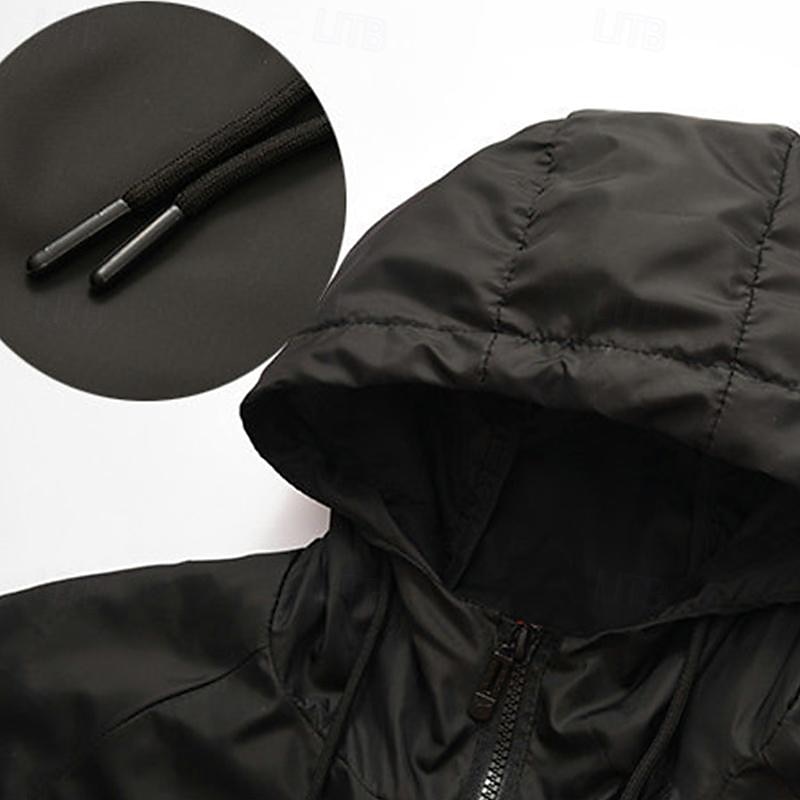 Per uomo Giacca softshell Giacca da escursionismo All'aperto Blocco di colori Antivento Resistente all'Acqua Felpa con Cappuccio Giacca a vento Campeggio / Escursionismo / Speleologia Viaggio Nero del 2025 a $46.99 –P4