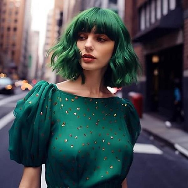perruques courtes pour femmes perruque bob ondulée avec frange cheveux synthétiques de longueur moyenne vague d'eau racines foncées perruque carnaval cosplay perruques de fête de 2025 ? $18.49 –P5