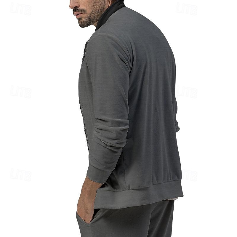 Per uomo Tuta Da Ginnastica Tuta da jogging 2 pezzi Zip intera Informale Autunno Manica lunga Traspirante Morbido Fitness Allenamento in palestra Corsa abbigliamento sportivo Abbigliamento sportivo del 2025 a $37.99 –P12