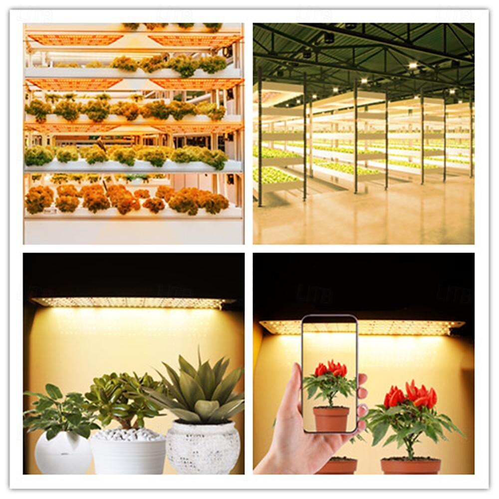 led odlingspanelljus ultratunt fullspektrum dimbart timer plantljus under skåp odlingslampa för inomhusväxtställ 2025 - $29.99 –P5