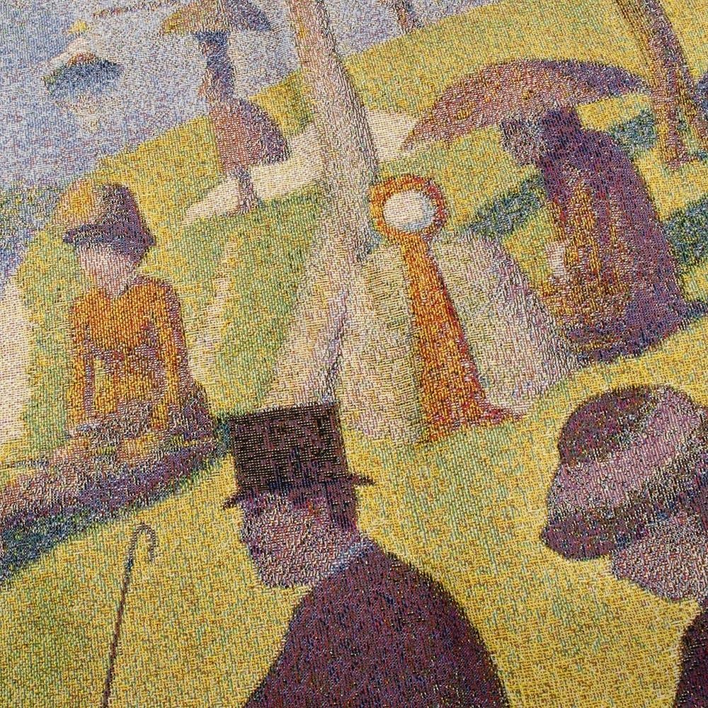 jacquard woven tapestry gobelin aubusson wall art hanging aubusson large tapestry reproduction loom weaving cotton un dimanche après-midi à l'île de la grande jatte (without tassels and rod) de 2025 ? $144.99 –P2
