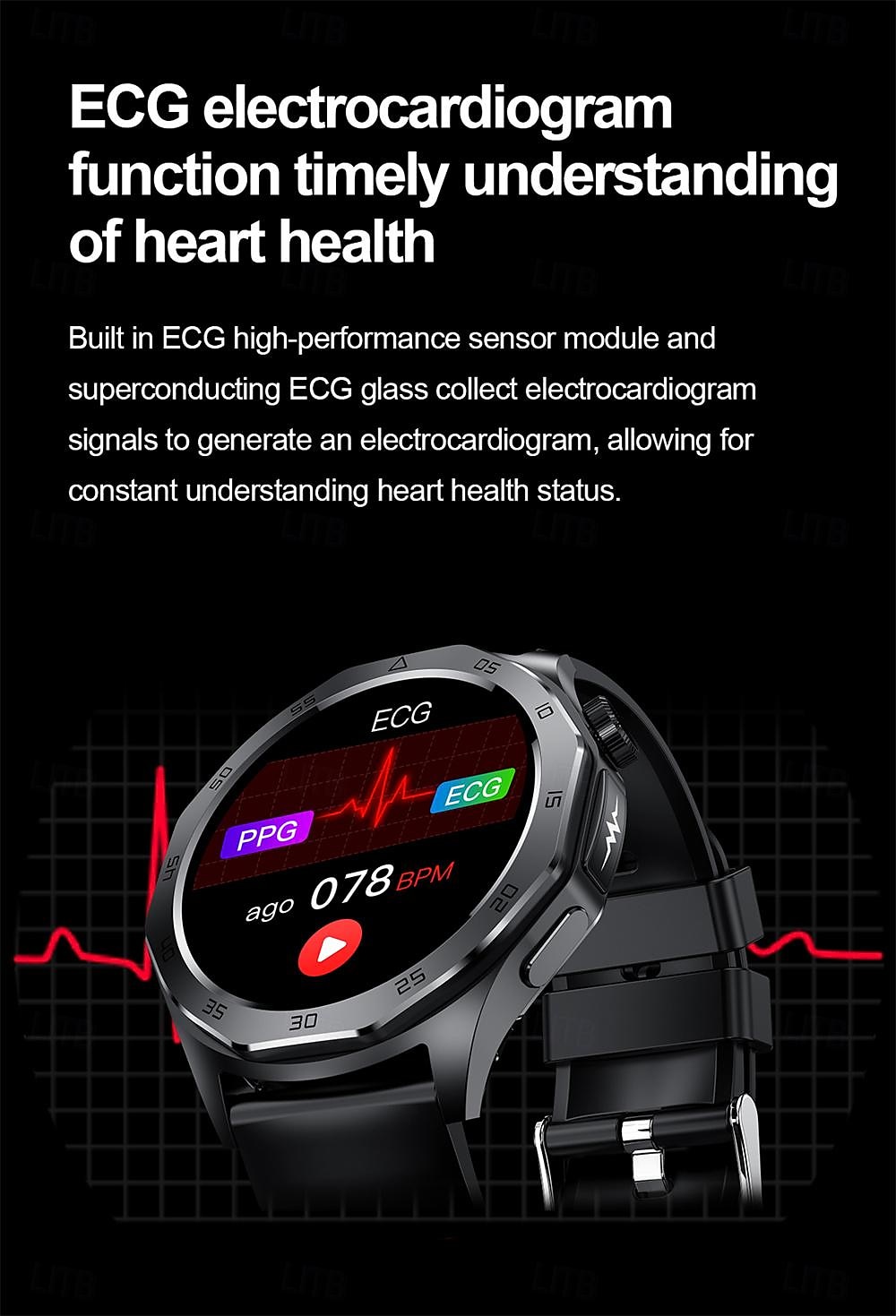 E480 Умные часы 1.43 дюймовый Смарт Часы Bluetooth ЭКГ + PPG Контроль температуры Педометр Совместим с Android iOS Женский Мужчины Длительное время ожидания Хендс-фри звонки Водонепроницаемый IP 67 2025 - $76.99 –P5