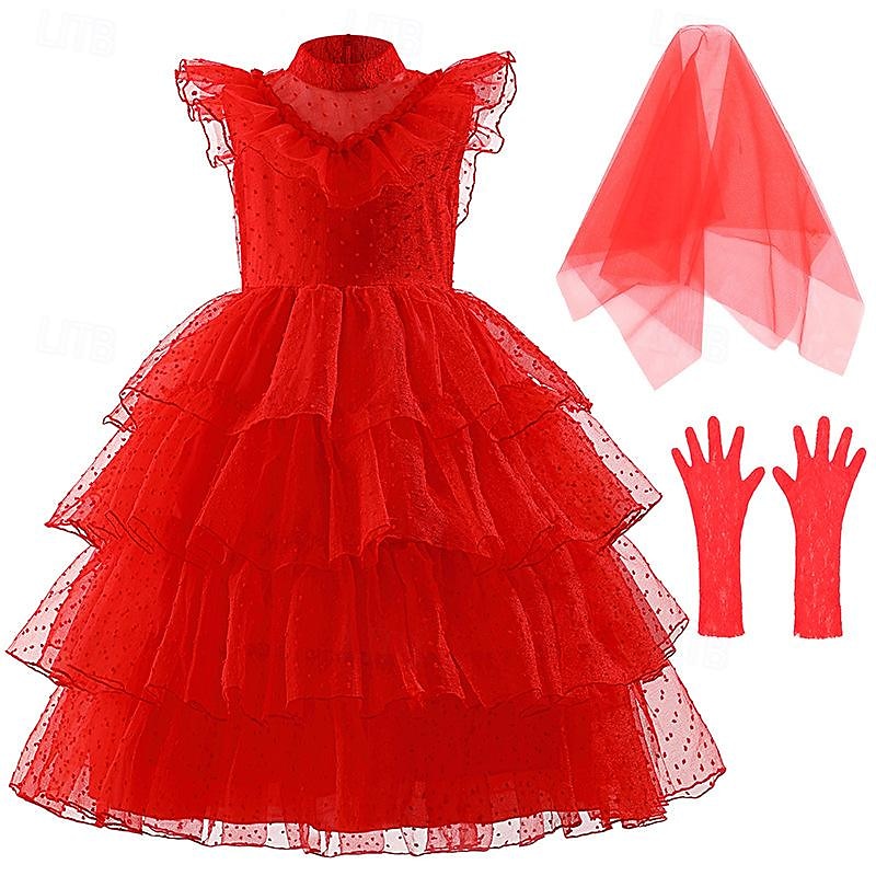 Beetlejuice Duch Šaty Kostým Tylové šaty cosplay Filmové kostýmy for Dívčí Děti Karneval Výkon Párty 2025 - $46.99 –P2
