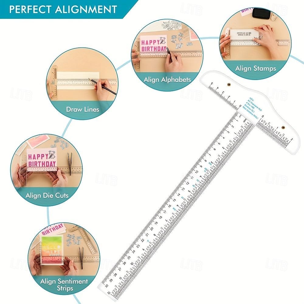 Clear Acrylic T-Square Ruler Crafting and Precision Drawing 6 inch Clear Measuerments Ruler Handtool 2025 - $15.99 –P7