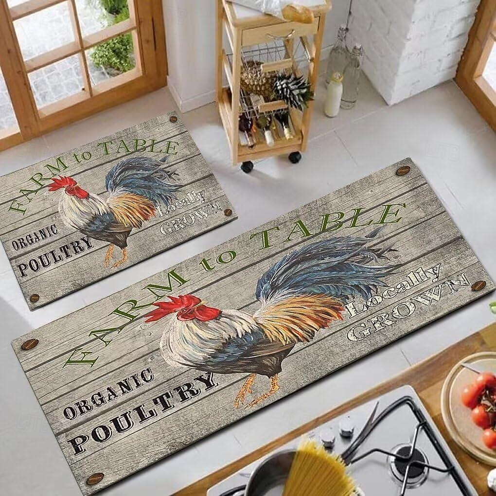 farma kuře kobereček kuchyňská podložka protiskluzová olejivzdorná podložka do obývacího pokoje koberec vnitřní venkovní podložka ložnice výzdoba koupelna podložka vchod kobereček podložka pod dveře 2025 - $15.99 –P23