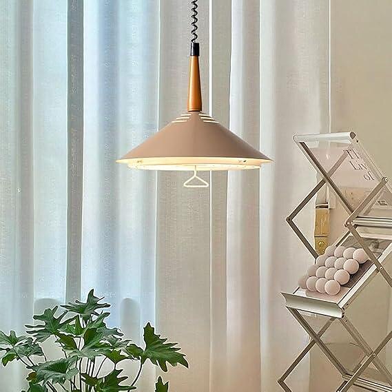 LED Pendant Light 3-Color Light Source 40cm 1-Light Nordic Liftable Restaurant Dining Table Hanging Light Internet Celebrity Telescopic Bar Ceiling Lighting Adjustable Modern Minimalist Chandelier 110-240V 2025 - $349.99 –P3