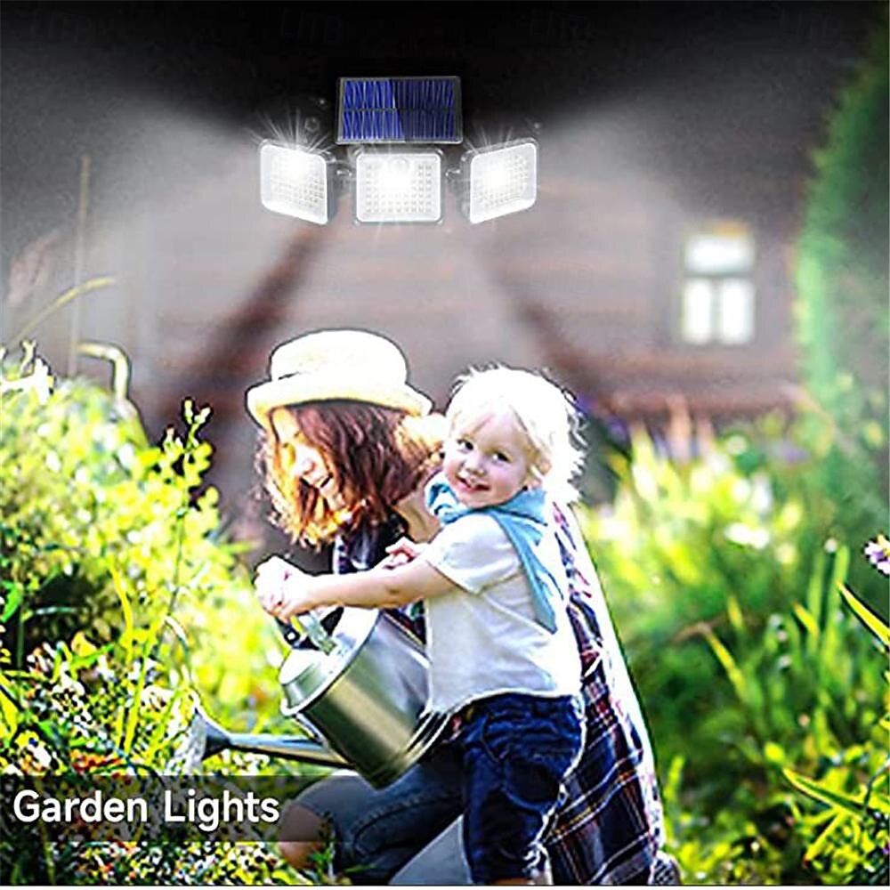 zonne-energie 180led buiten menselijk lichaam infrarood drie hoofddetectie binnentuin landschap verlichting wandlamp garage weglicht 1pc 2025 - $39.99 –P6