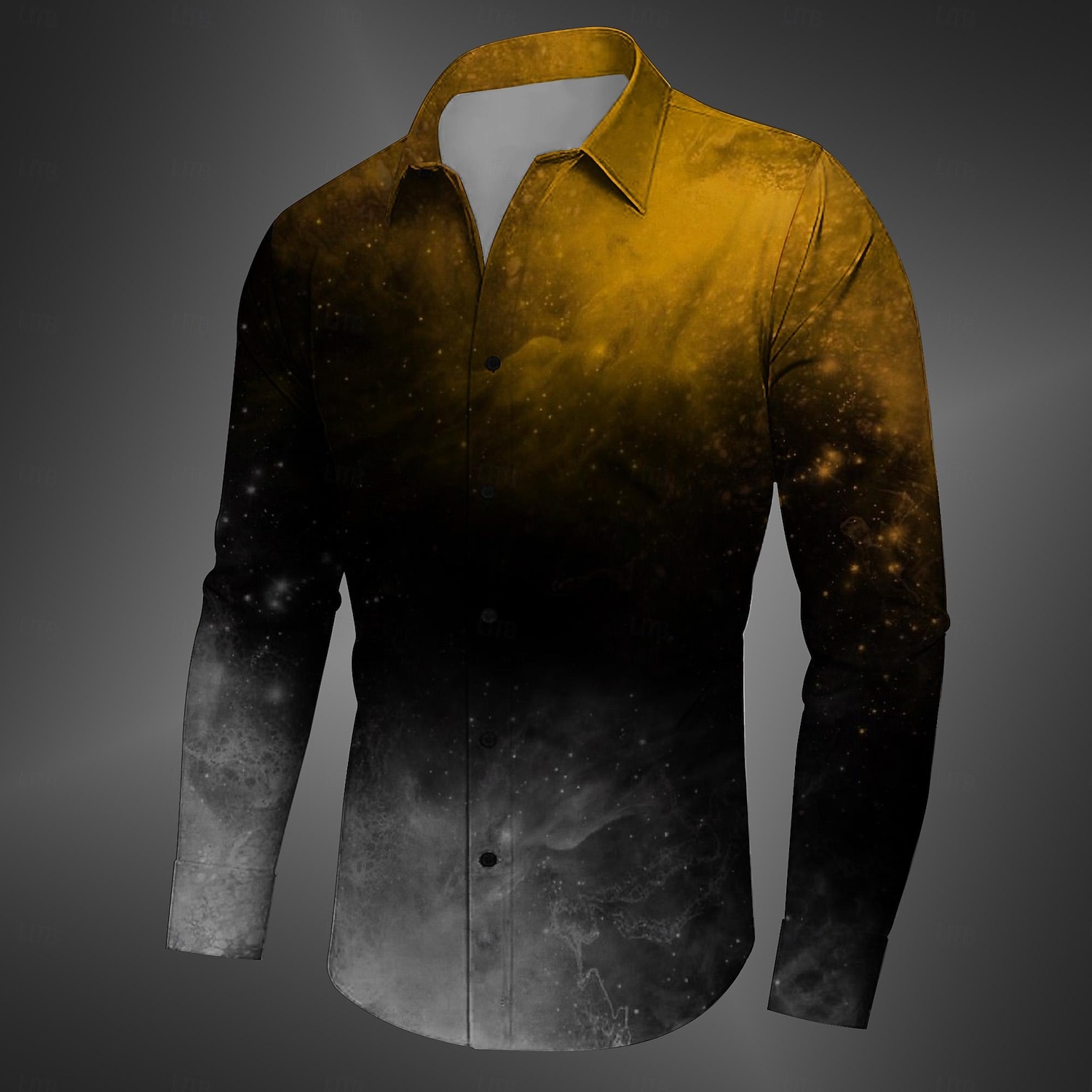 Men's Shirt Button Up Shirt Long Sleeve Casual Dark Business Daily Fall Winter Spring & Summer Turndown Shirt Collar Button Up 3D Print Yellow Red Blue Purple Green 2025 - $26.99 –P1