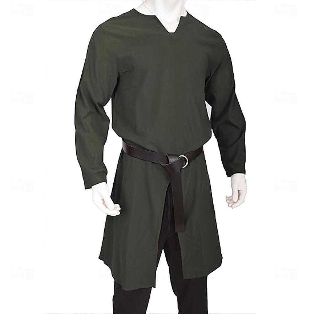 Medieval Renacimiento siglo 17 Cinturón Camisas Sayo Ranger élfico Tiro al arco Hombre Vikingo Fantasía Víspera de Todos los Santos Carnaval Mascarada LARP Adulto Camisas Cinturón Todas las Temporadas 2025 - $32.99 –P4