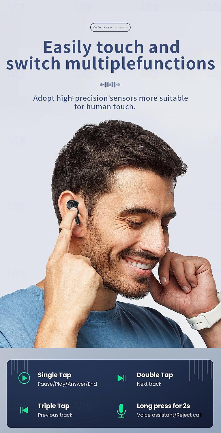 Bluetooth Headset LCD Digital Display Sport Headset Built-in Microphone Headset 2025 - $29.99 –P7