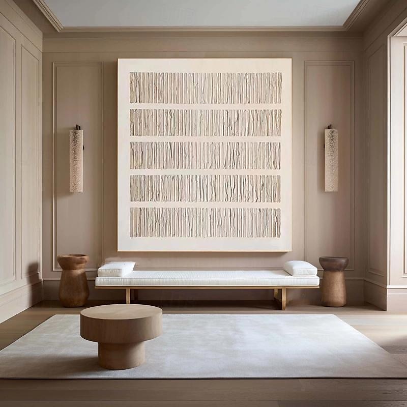 abstraktes Ölgemälde handgemalt beige braun und grün Malerei handgemachte braun Wabi Sabi Kunstwerk Ölgemälde handgemalt strukturierte Ölgemälde beige Ölgemälde abstrakte Leinwand Kunst modernes Dekor 2025 - $183.99 –P4