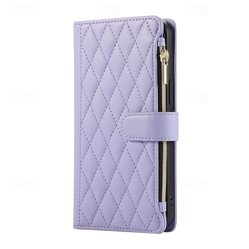Phone Case For Samsung Galaxy iPhone 16 iPhone 15 Pro Max Plus iPhone 14 13 12 11 Pro Max Plus Mini Wallet Case with Stand Holder Magnetic Zipper Retro TPU PU Leather 2025 - $21.99 –P18
