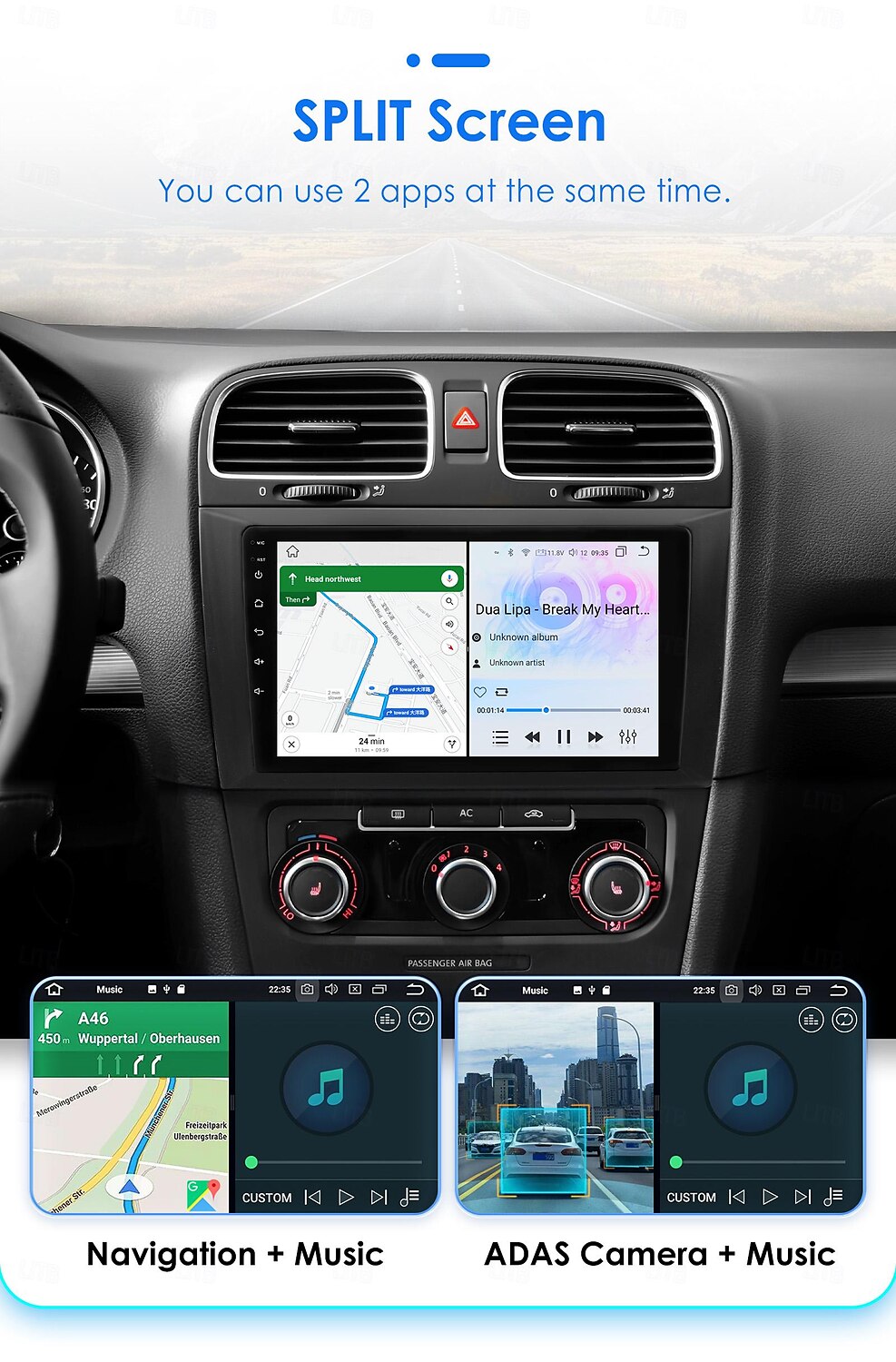 Android 12 for VW Volkswagen Golf 6 2008-2016 Car Radio Multimedia Video Player Navigation GPS 2025 - $103.99 –P7
